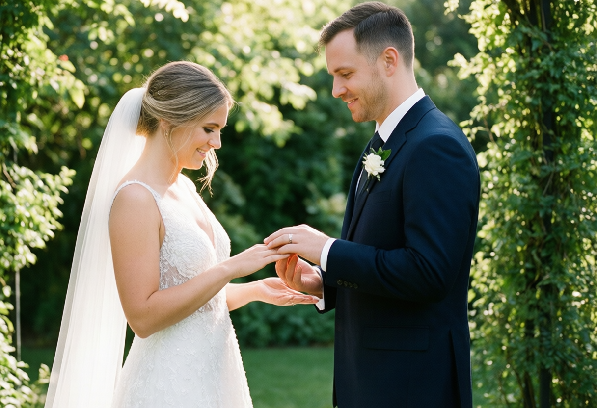 Весільна церемонія на природі